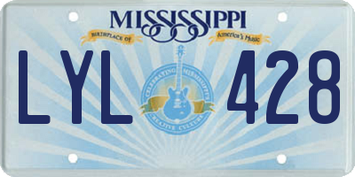 MS license plate LYL428