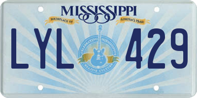 MS license plate LYL429