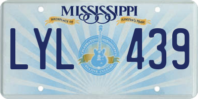 MS license plate LYL439