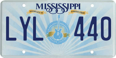 MS license plate LYL440