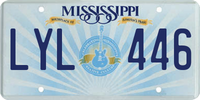 MS license plate LYL446