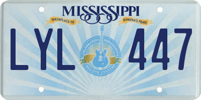 MS license plate LYL447