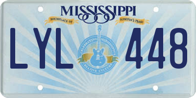 MS license plate LYL448