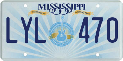 MS license plate LYL470