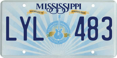 MS license plate LYL483