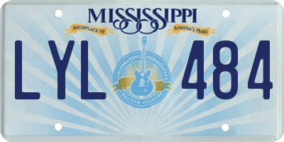 MS license plate LYL484