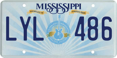 MS license plate LYL486