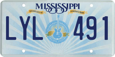 MS license plate LYL491