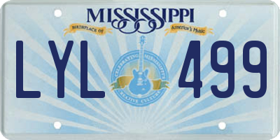 MS license plate LYL499