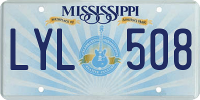 MS license plate LYL508