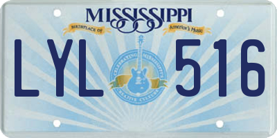 MS license plate LYL516