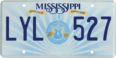MS license plate LYL527