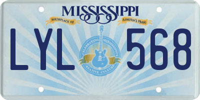 MS license plate LYL568