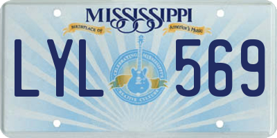 MS license plate LYL569