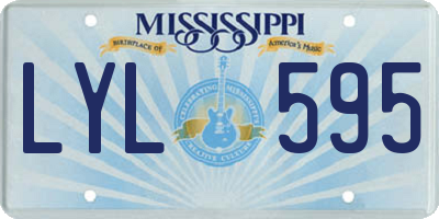 MS license plate LYL595