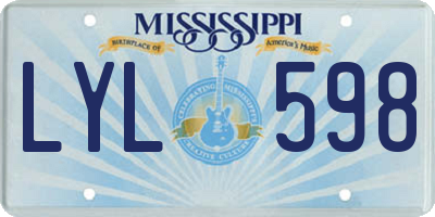 MS license plate LYL598