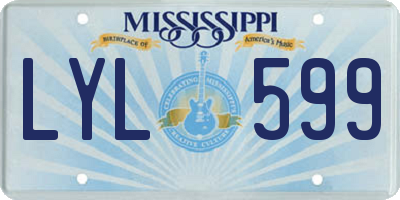 MS license plate LYL599