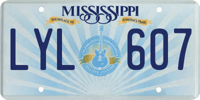MS license plate LYL607