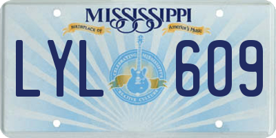 MS license plate LYL609