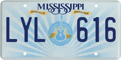 MS license plate LYL616