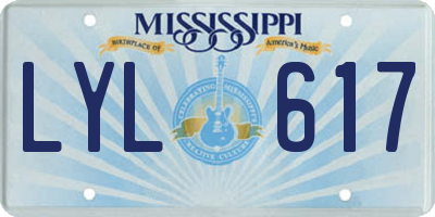 MS license plate LYL617