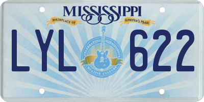 MS license plate LYL622