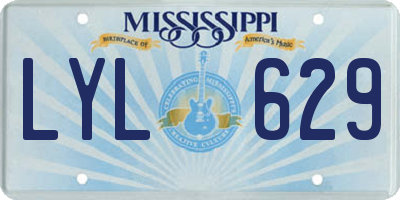 MS license plate LYL629