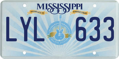 MS license plate LYL633