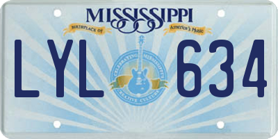 MS license plate LYL634