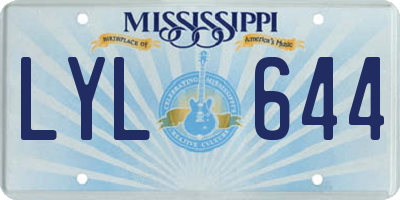 MS license plate LYL644