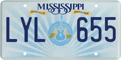 MS license plate LYL655