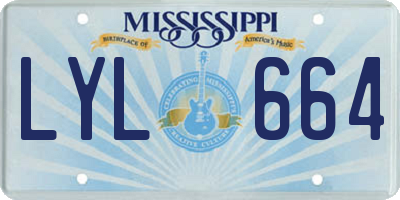 MS license plate LYL664