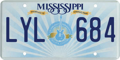 MS license plate LYL684