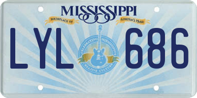 MS license plate LYL686