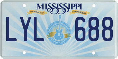MS license plate LYL688