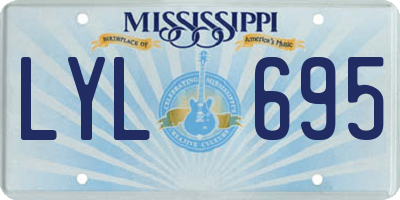 MS license plate LYL695