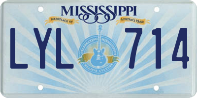 MS license plate LYL714