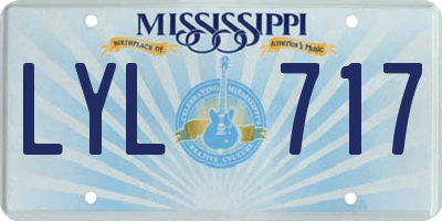MS license plate LYL717