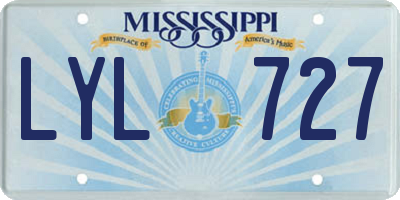 MS license plate LYL727