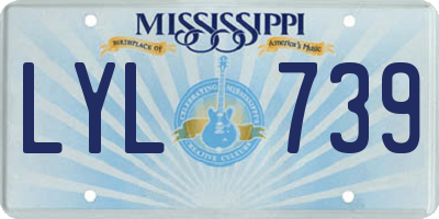 MS license plate LYL739