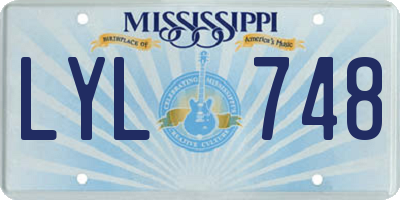 MS license plate LYL748
