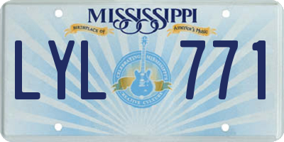 MS license plate LYL771