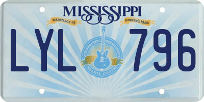MS license plate LYL796