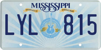 MS license plate LYL815