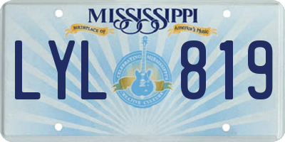 MS license plate LYL819