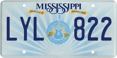 MS license plate LYL822
