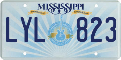 MS license plate LYL823