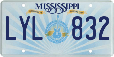 MS license plate LYL832