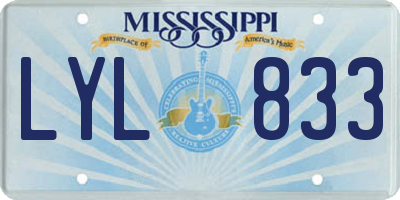 MS license plate LYL833