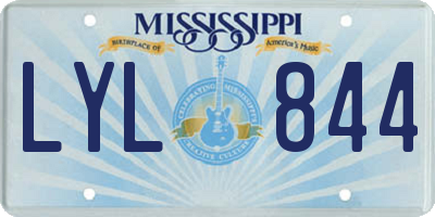 MS license plate LYL844